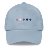 Embroidered Genderfluid Hat: Pride Flag Horizontal Circle Design