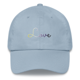 Nonbinary Love Script Hat: Elegantly Embroidered Pride Cap
