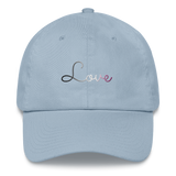 Asexual Love Script Hat: Elegantly Embroidered Pride Cap