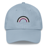Embroidered Asexual Rainbow Hat: Pride Flag LGBTQ+ Design