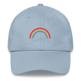 Embroidered Pansexual Rainbow Hat: Pride Flag LGBTQ+ Design