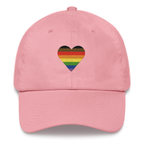 Philly Pride Flag Embroidered Heart Hat: Celebratory LGBTQ+ Pride Design