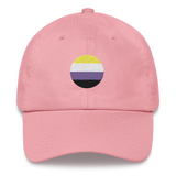 Nonbinary Flag Embroidered Circle Cap: Celebratory LGBTQ+ Pride Design