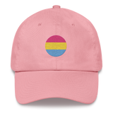 Pansexual Flag Embroidered Circle Cap: Celebratory LGBTQ+ Pride Design