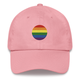 Pride Flag Embroidered Circle Cap: Celebratory LGBTQ+ Pride Design