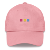 Embroidered Pansexual Hat: Pride Flag Horizontal Square Design