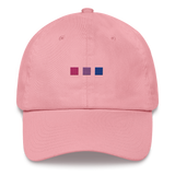 Embroidered Bisexual Hat: Pride Flag Horizontal Square Design