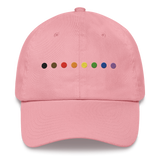 Embroidered Philly Pride Hat: Pride Flag Horizontal Circle Design