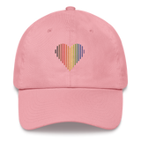 Philly Pride Heart Lines Hat: Embroidered Pride Gradient Cap