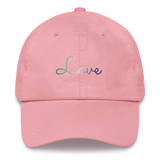Gay Pride Love Script Hat: Elegantly Embroidered Pride Cap