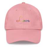 Pride Love Script Hat: Elegantly Embroidered Pride Cap