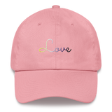 Nonbinary Love Script Hat: Elegantly Embroidered Pride Cap