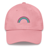 Embroidered Polysexual Rainbow Hat: Pride Flag LGBTQ+ Design