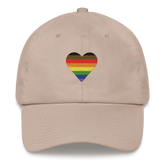 Philly Pride Flag Embroidered Heart Hat: Celebratory LGBTQ+ Pride Design