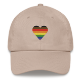 Philly Pride Flag Embroidered Heart Hat: Celebratory LGBTQ+ Pride Design