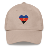 Polyamory Flag Embroidered Heart Hat: Celebratory LGBTQ+ Pride Design