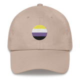 Nonbinary Flag Embroidered Circle Cap: Celebratory LGBTQ+ Pride Design