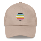 Queer Flag Embroidered Circle Cap: Celebratory LGBTQ+ Pride Design