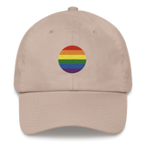 Pride Flag Embroidered Circle Cap: Celebratory LGBTQ+ Pride Design