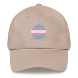 Transgender Flag Embroidered Circle Cap: Celebratory LGBTQ+ Pride Design