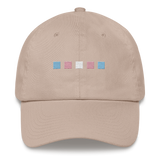 Embroidered Transgender Hat: Pride Flag Horizontal Square Design