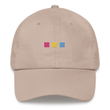 Embroidered Pansexual Hat: Pride Flag Horizontal Square Design