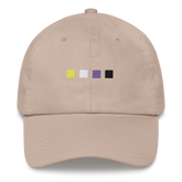 Embroidered Nonbinary Hat: Pride Flag Horizontal Square Design