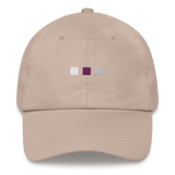 Embroidered Demisexual Hat: Pride Flag Horizontal Square Design