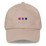 Embroidered Bisexual Hat: Pride Flag Horizontal Square Design