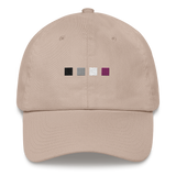Embroidered Asexual Hat: Pride Flag Horizontal Square Design