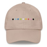 Embroidered Queer Hat: Pride Flag Horizontal Circle Design