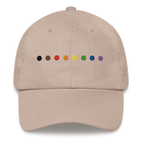 Embroidered Philly Pride Hat: Pride Flag Horizontal Circle Design