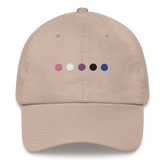 Embroidered Genderfluid Hat: Pride Flag Horizontal Circle Design