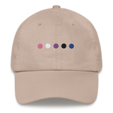 Embroidered Genderfluid Hat: Pride Flag Horizontal Circle Design
