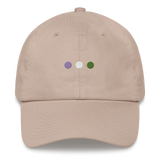 Embroidered Genderqueer Hat: Pride Flag Horizontal Circle Design