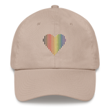 Philly Pride Heart Lines Hat: Embroidered Pride Gradient Cap