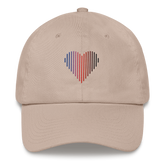 Polyamory Heart Lines Hat: Embroidered Pride Gradient Cap