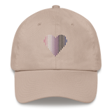 Genderfluid Heart Lines Hat: Embroidered Pride Gradient Cap