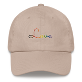 Philly Pride Love Script Hat: Elegantly Embroidered Pride Cap