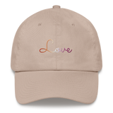 Lesbian Love Script Hat: Elegantly Embroidered Pride Cap