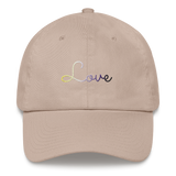 Nonbinary Love Script Hat: Elegantly Embroidered Pride Cap