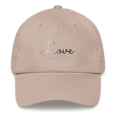 Genderfluid Love Script Hat: Elegantly Embroidered Pride Cap