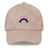 Embroidered Genderfluid Rainbow Hat: Pride Flag LGBTQ+ Design