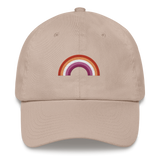 Embroidered Lesbian Rainbow Hat: Pride Flag LGBTQ+ Design