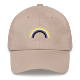 Embroidered Nonbinary Rainbow Hat: Pride Flag LGBTQ+ Design
