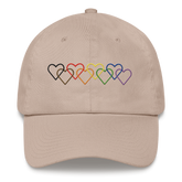Philly Pride Hat: Interlaced Heart Outlines Embroidered Cap