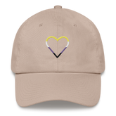 Nonbinary Heart Hat: Embroidered Pride Cap
