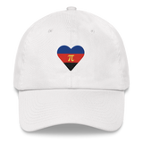 Polyamory Flag Embroidered Heart Hat: Celebratory LGBTQ+ Pride Design