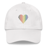 Philly Pride Heart Lines Hat: Embroidered Pride Gradient Cap