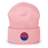 Bisexual Flag Embroidered Circle Beanie: Celebratory LGBTQ+ Pride Design